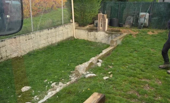 Aménagement extérieur pour l’arrivée d’une piscine à Quincié-en-Beaujolais, Belleville-en-Beaujolais, Nature en Beaujolais